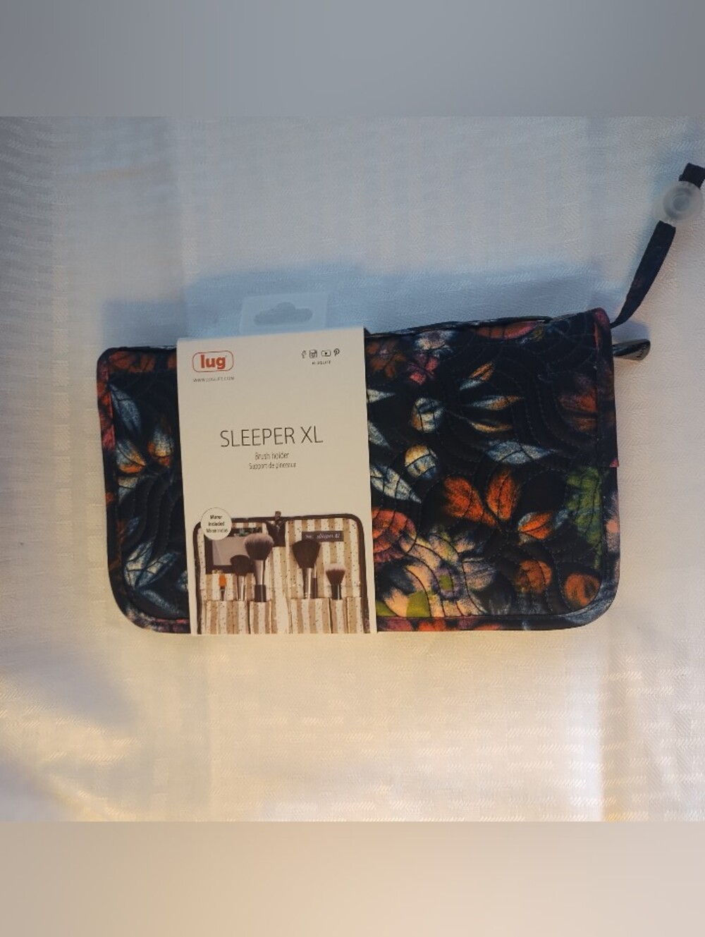 NWT LUG Sleeper XL makeup brush case in Bloom Navy